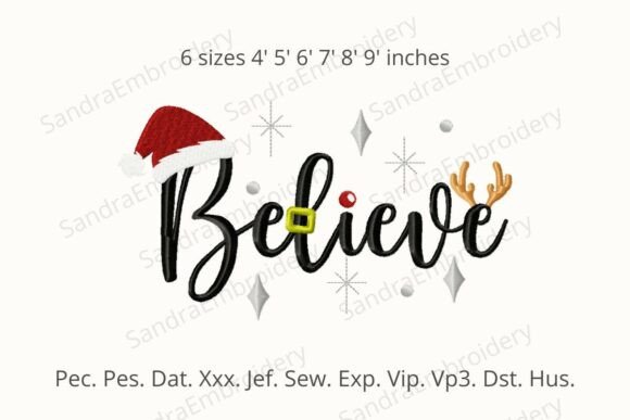 Believe Christmas Reindeer Embroidery Design Review for Business Use
