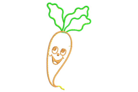 Cartoon Carrot Embroidery Design Review