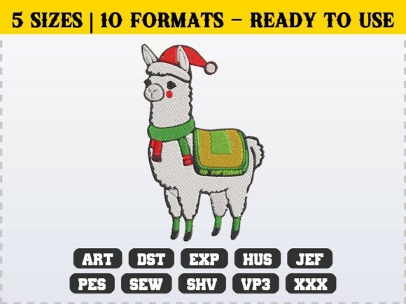 Cute Christmas Llama Alpaca Embroidery Review for Seasonal Creations
