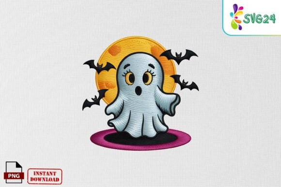Cute Halloween Ghost Embroidery PNG: A Spooky Charm Review