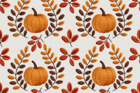 Fall and Pumpkin Embroidery Pattern Review for Small Business Merch