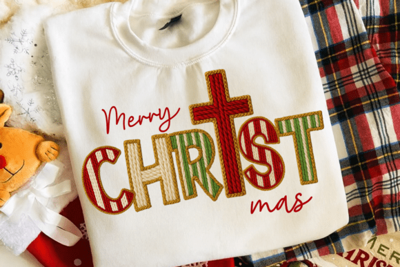 Faux Embroidery Merry ChrisT Mas Png Design Review