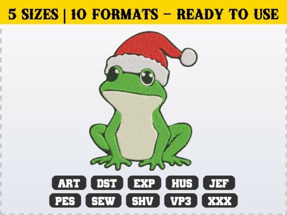 Funny Frog Christmas Holiday Embroidery Review for Sellers