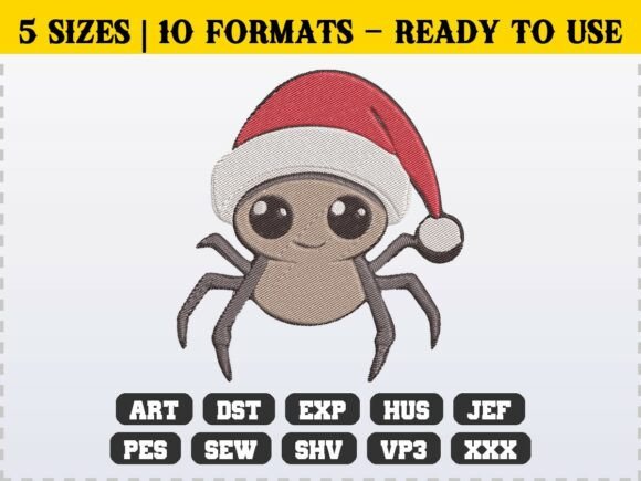 Funny Quirky Christmas Spider Embroidery Review for Craft Fairs