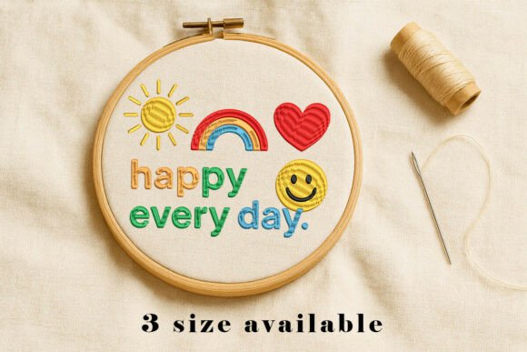 Happy Every Day Embroidery File Review: A Cheerful Addition to Handmade Gifts