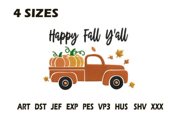 Happy Fall Y’all Truck Embroidery Design Review