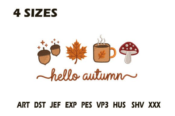 Hello Autumn Fall Embroidery Design Review for Small Business Merch