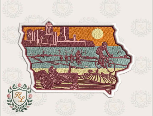 Layers of Iowa Embroidery Files Review for Small Business Merch
