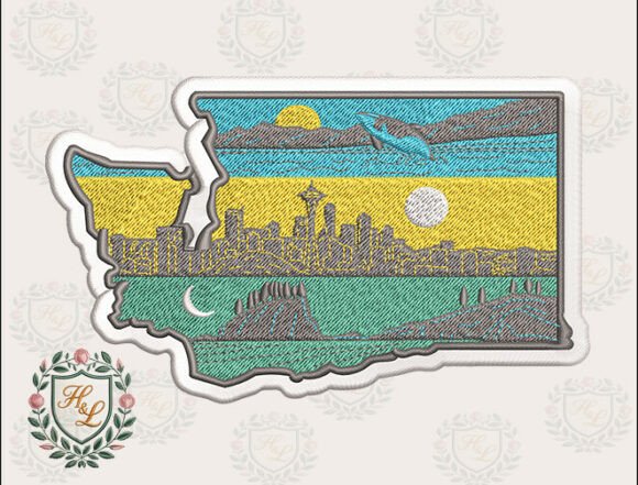 Layers of Washington Embroidery Files