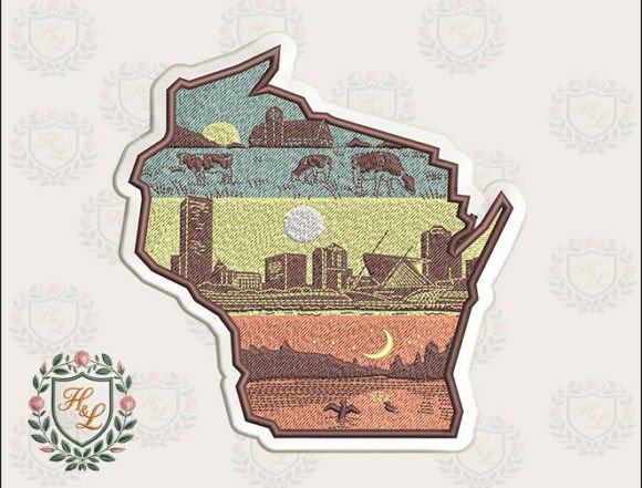 Layers of Wisconsin Embroidery Files for Handmade Creations