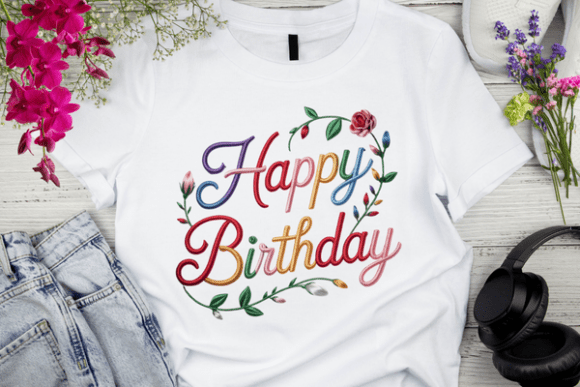 Rainbow Thread Happy Birthday Embroidery Review for Personalized Gift Products