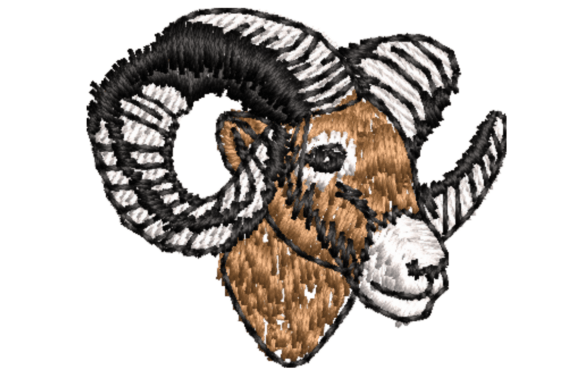 Ram Head Embroidery Design Review for Small Business Merch