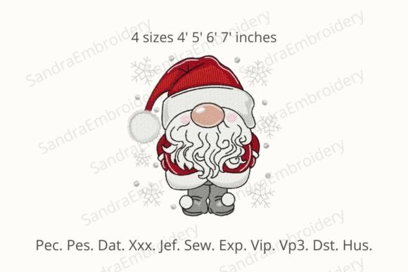 Santa Christmas Gnome Embroidery Design Review for Apparel Projects