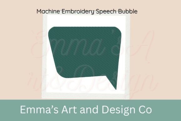 Speech Bubble Machine Embroidery Design Review for Etsy Sellers