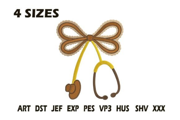 Stethoscope Bow Embroidery Design Review for Real Projects